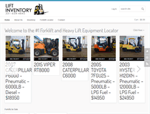 Tablet Screenshot of liftinventory.com